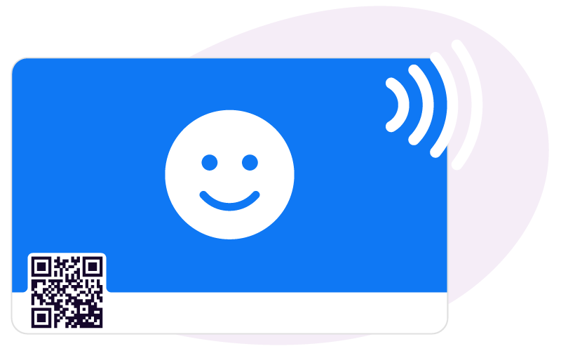 Digitale Visitenkarte mit NFC-Funktion und QR-Code
